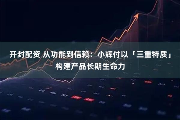 开封配资 从功能到信赖：小辉付以「三重特质」构建产品长期生命力